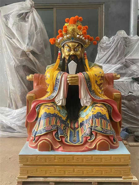 五臺山龍五爺成品泥人彩塑